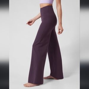 Athleta elation wide leg high waist purple active pants